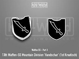 Kitsworld SAV Sticker - Waffen SS - 13th Waffen-SS Mountain Division 'Handschar' (1st Ko 